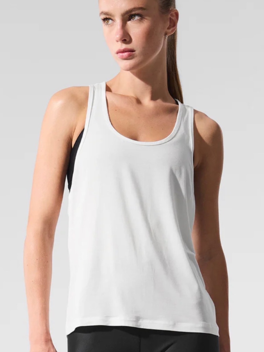 White Alo Loose Tank